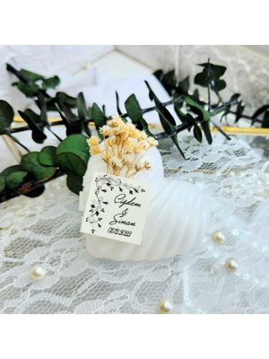 15 Adet Kalp Mum Kutlu Düğün, Kına, Nişan, Söz, Nikah Şekeri Hediyelik