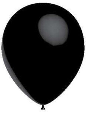 Balon Düz 10 Inc Siyah PK:100