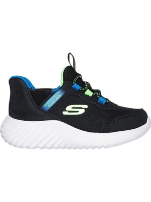 Skechers Bounder - Brisk-Burst Küçük Erkek Çocuk Siyah Spor Ayakkabı 403822N Bblm