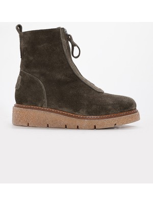 Hakiki Deri Kürklü  Kadın Klasik Bot 657KZA2502