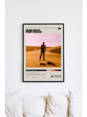 Fudalab Mad Max Film Posteri - Siyah Çerçeveli
