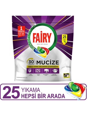Fairy Mucize Bulaşık Makinesi Deterjanı Kapsülü/tableti 25 Yıkama
