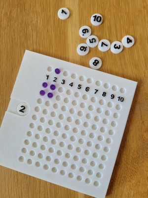 Byr Montessori Çarpım Tahtası - Küçük Çarpım Tablosu (Sadece Plastik Aparattır!!!) 3D