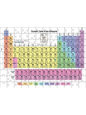 Cakapuzzle Mendeleev Kimya Periyodik Tablo 120 Parça Puzzle Yapboz Mdf (Ahşap)