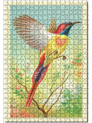 Cakapuzzle Ateşli Kuyruklu Güneş Kuşu 120 Parça Puzzle Yapboz Mdf (Ahşap)