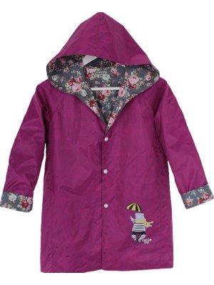 Mommo Kids Mor Yağmurluk Rüzgarlık Çift Yönlü Çıt Çıtlı KAA1000813