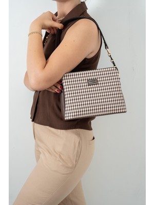 Silver & Polo Kahve Sarı - Kahve SP937 Kadın Omuz Çantası