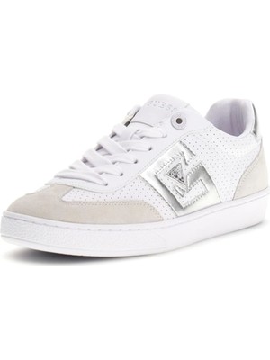 Kadın Nochee Süet ve Metalik Detaylı Sneaker - Beyaz