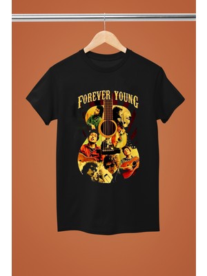 Bob Dylan Baskılı Pamuklu Kısa Kollu Regular Kalıp Rock Tshirt