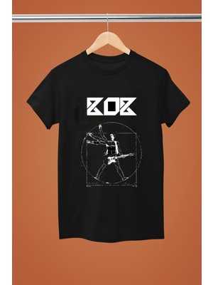 Bob Dylan Baskılı Pamuklu Kısa Kollu Regular Kalıp Rock Tshirt