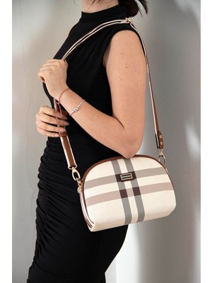 Silver Polo Silver & Polo Krem - Taba SP765 Kadın Çapraz Çanta