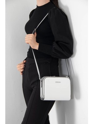 Silver Polo Silver & Polo Beyaz - A.gri SP888 Kadın Çapraz Çanta