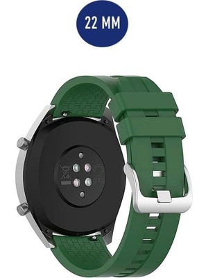 Huawei Watch Gt4 Gt5 46MM Uyumlu Yumuşak Silikon Desenli Kordon Kayış (22MM)