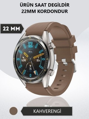 Huawei Watch Gt4 Gt5 46MM Uyumlu Çizgi Desenli Silikon Kordon Kayış (22MM)