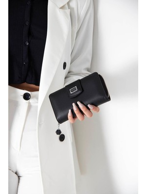 Silver & Polo Siyah - Siyah SP928 Kadın Cüzdan & Kartlık