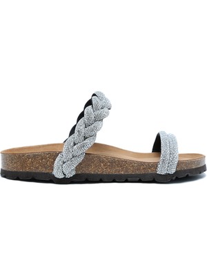 K14377 Kifidis Soft Step Kadın Taşlı Mantar Terlik 36-41