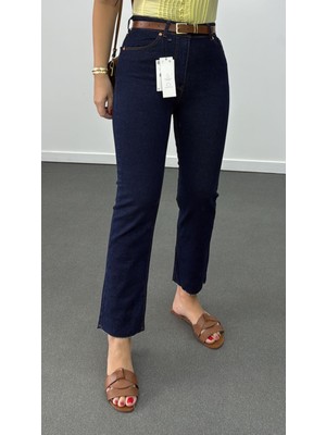 Narferita Juliet Lacivert Yüksek Bel Slim Fit Jeans