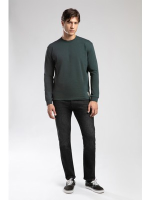 Jordy Erkek O Yaka Sweatshirt Zümrüt