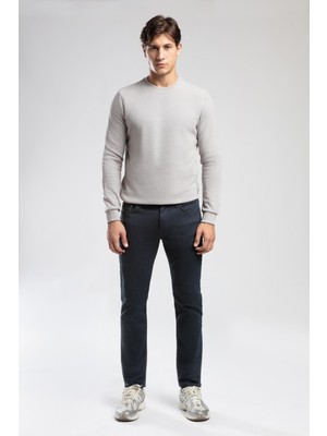 Newdwade Erkek O Yaka Sweatshirt Bej