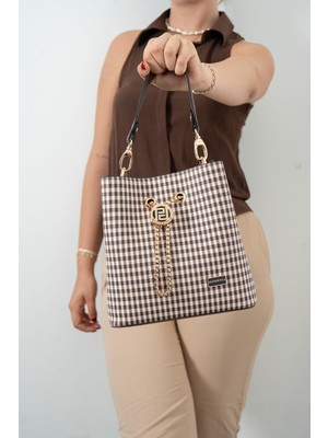 Silver & Polo Kahve Sarı - Kahve SP967 Kadın Çapraz Çanta