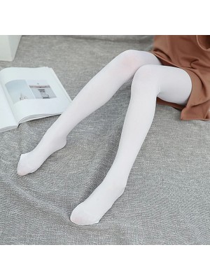 Çocuk Külotlu Okul Bale Dans Çorabı Pamuklu Düz Desensiz 2 Adet