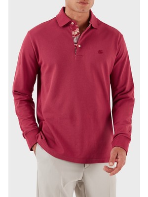 Etro Logolu % 100 Pamuk Regular Fit Düğmeli Polo Yaka Sweat Erkek Sweat MRMD0013 AJ264 R3484