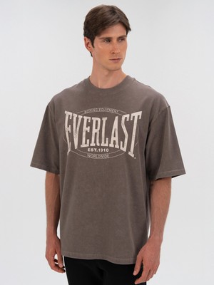 Everlast Authentic Boxing Oversize Koyu Vizon Erkek Tişört