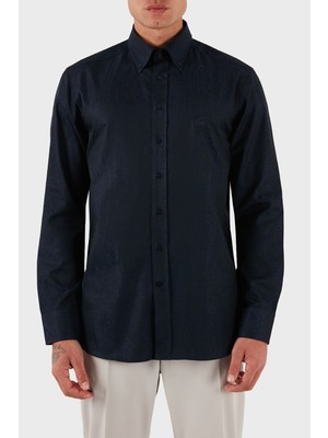 Etro Jakarlı % 100 Pamuk Regular Fit Düğmeli Yaka Gömlek Erkek Gömlek MRIB0004 AQ043 B0065