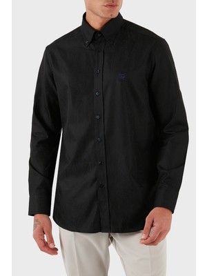 Etro Jakarlı % 100 Pamuk Regular Fit Düğmeli Yaka Gömlek Erkek Gömlek MRIB0004 AQ043 N0000