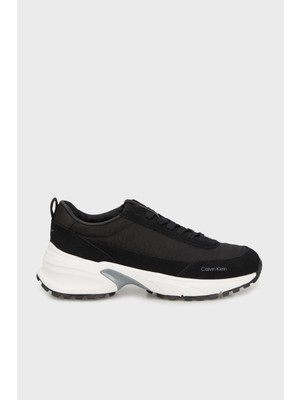 Calvin Klein Logolu Süet Detaylı Sneaker Ayakkabı YW0YW0199501O Bayan Ayakkabı YW0YW01995 01O