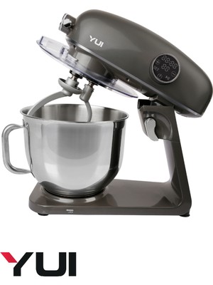 M218 Easy Chef Demir Gri Stand Mikser 1800W Motor Gücü 8l Kapasite Dayanıklı Döküm Metal Gövde
