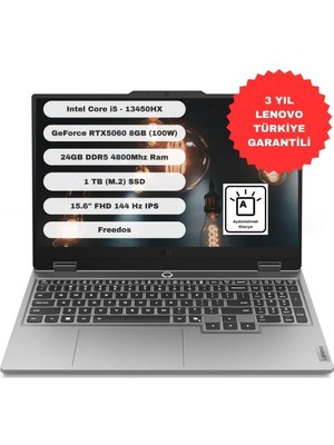 Lenovo LOQ 15IRX10 GTI1TB Intel Core I5 13450HX 24GB 1TB SSD RTX5060 Freedos 15.6'' Fhd 83JE00ENTR
