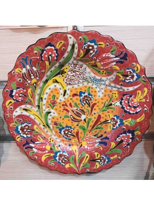 Tamamen El Yapımı 26 cm Çini Tabak