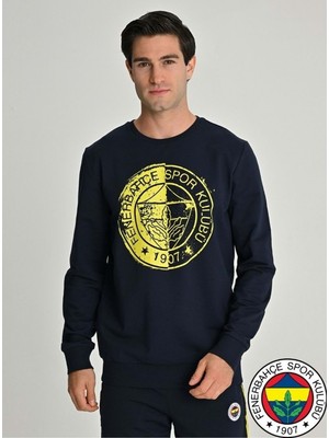 Fenerbahçe S.k. 25/26 Sezon Tribün Tek Renk Logolu  Erkek Sweatshirt