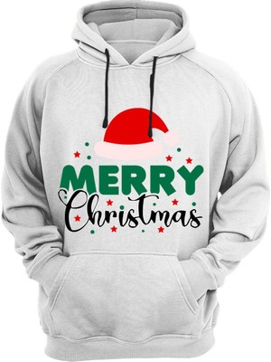 Yılbaşı Baskılı Noel Merry Chirstmas Geyik Regular Fit %100 Pamuk Sweatshirt