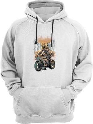 You Are A Motor Rider Baskılı Sweabeyaz T-Shirt
