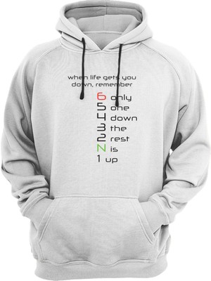 Only One Down Rest Is Up Motor Baskılı Sweat-Shirt