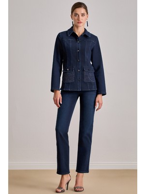 Düz Paça Mavi Jean Pantolon