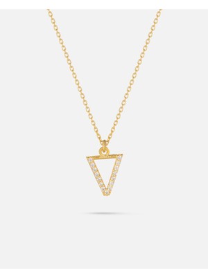 14 Ayar Altın Kişiye Özel Zirkon Taşlı Harf Kolye