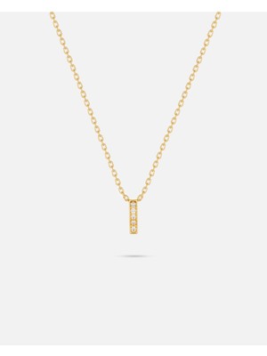 14 Ayar Altın Üç Boyutlu Harfli Kolye