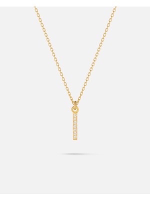 14 Ayar Altın Kişiye Özel Zirkon Taşlı Harf Kolye