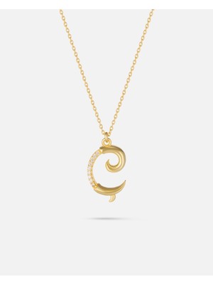 14 Ayar Kişiye Özel Zirkon Taşlı Harf Kolye