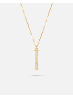 14 Ayar Kişiye Özel Zirkon Taşlı Harf Kolye