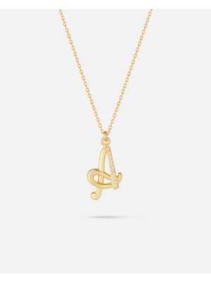 14 Ayar Kişiye Özel Zirkon Taşlı Harf Kolye