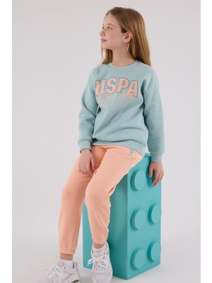 U.S. Polo Assn. U.S. Polo Assn Kız İkili Takım Su Yeşili 3 İplik Şardonlu Kumaş Lastikli Paça 14-15 Yaş US2315