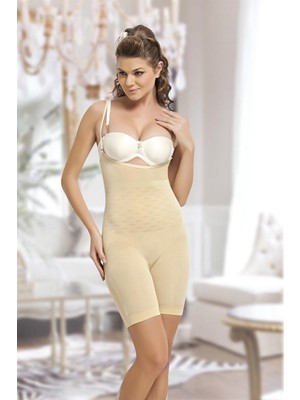 Kadın Ten Göğüssüz Paçalı Korse 15006