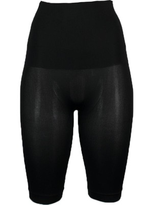 Kadın Siyah Yüksek Bel Uzun Paçalı Göbek Basen Korsesi 2460