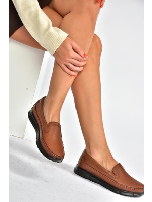 U555060203 Taba Hakiki Deri Comfort Ortopedik Taban Günlük Kadın Ayakkabı