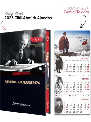 Kişiye Özel 2026 Atatürk Ciltli Ajanda ve Atatürk Gemici Takvim - Sakarya