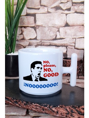 Michael Scott No Please No The Office Baskılı T Kulplu Latte Fincanı Kupa Bardak